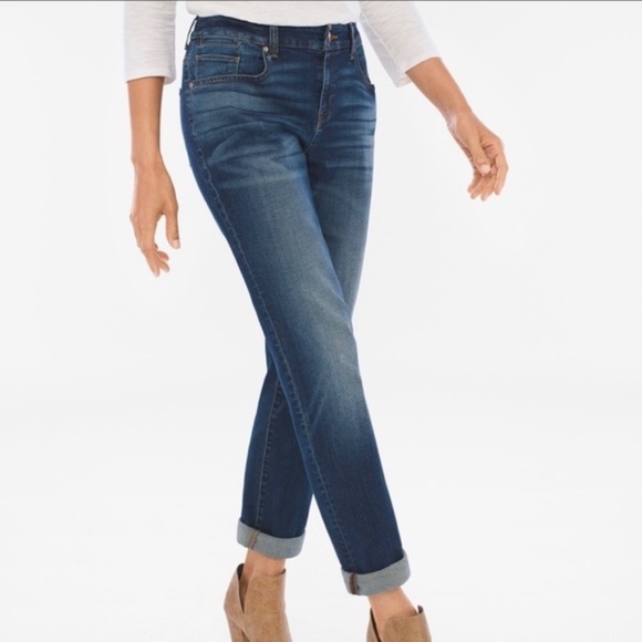 Chico's Denim - Chico’s platinum boyfriend ankle jeans